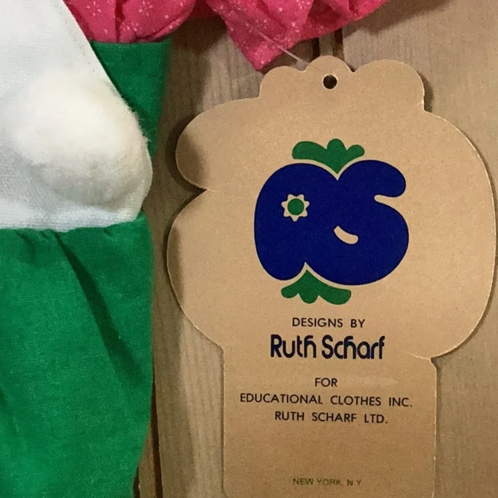 Vintage Ruth‎ Sharf Made In USA Easter Bunny Rabbit Knicker Overalls & Blouse